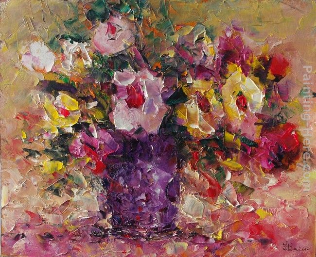 Violet Vase painting - Ioan Popei Violet Vase art painting